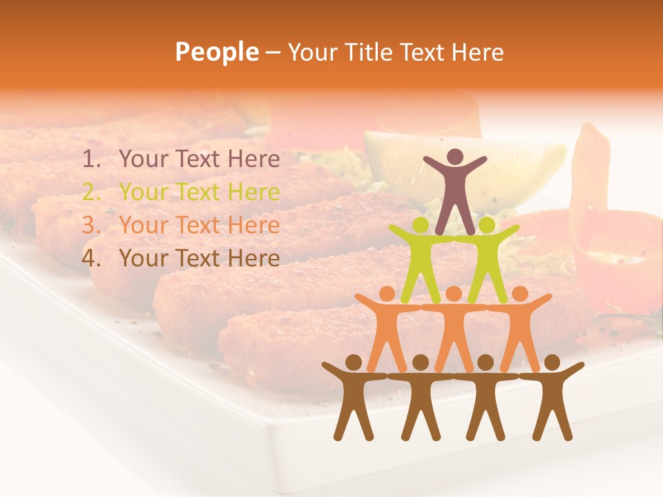 Vegetables Orange Background PowerPoint Template