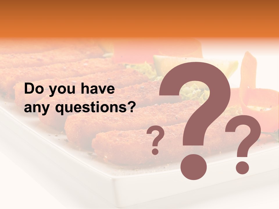 Vegetables Orange Background PowerPoint Template