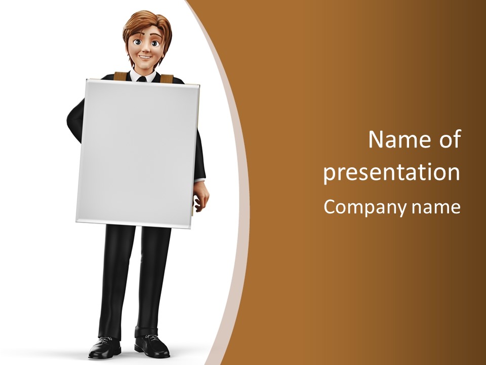 Tie Manager Isolated PowerPoint Template