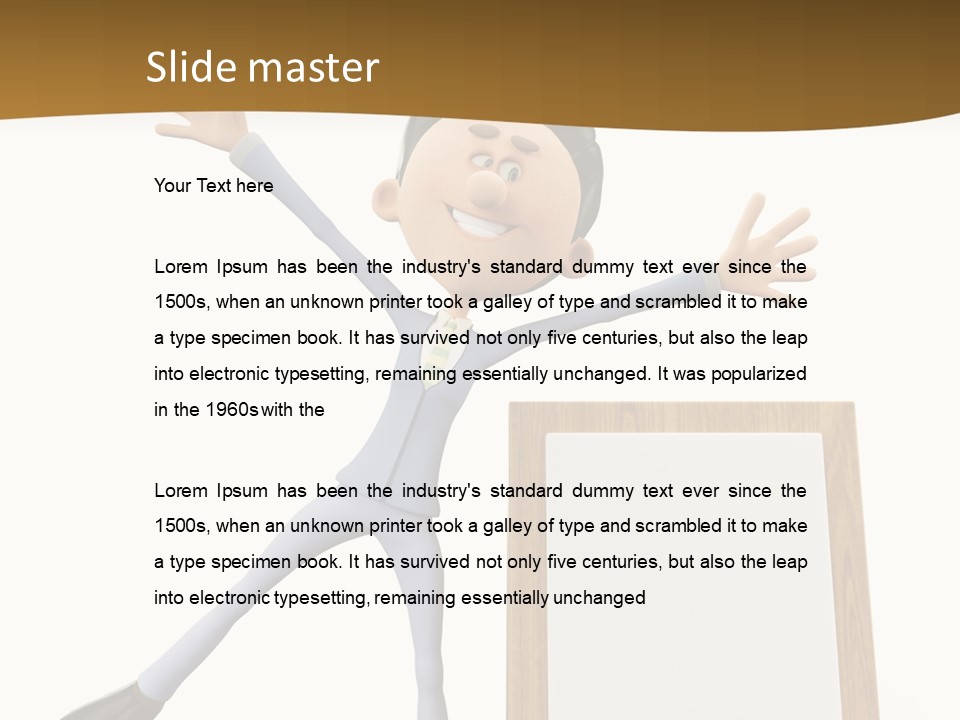 Illustration Human Suit PowerPoint Template