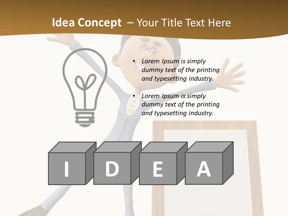 Illustration Human Suit PowerPoint Template