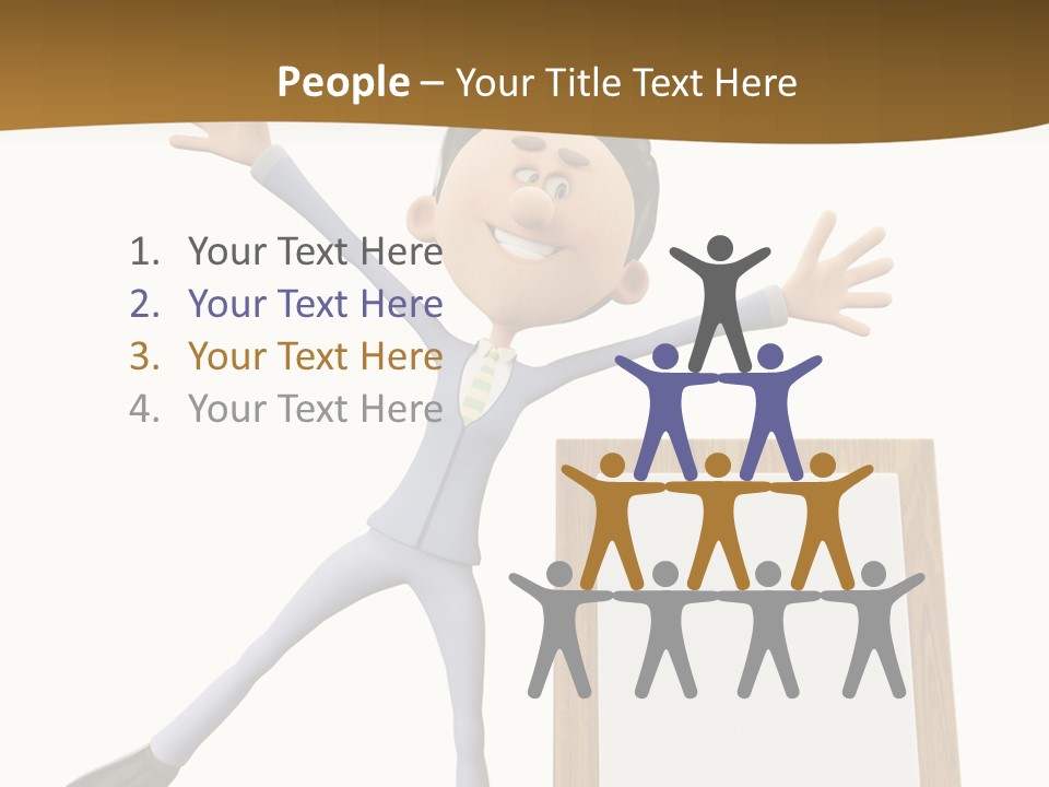 Illustration Human Suit PowerPoint Template