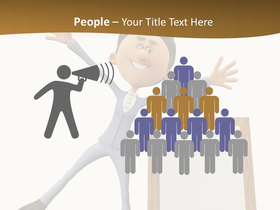 Illustration Human Suit PowerPoint Template