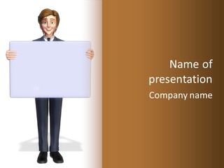 Worker Suit Presenter PowerPoint Template