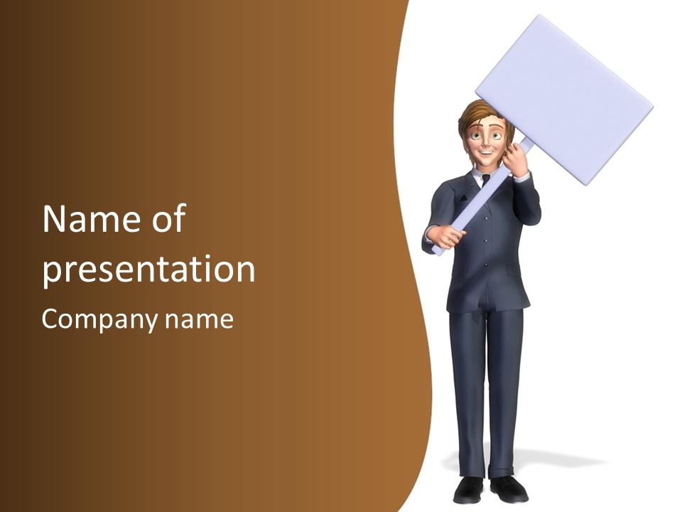 Sign Success Salesperson PowerPoint Template