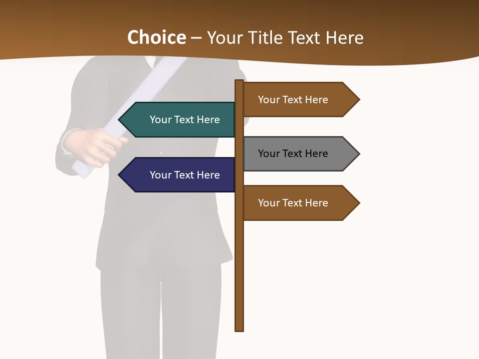 Sign Success Salesperson PowerPoint Template
