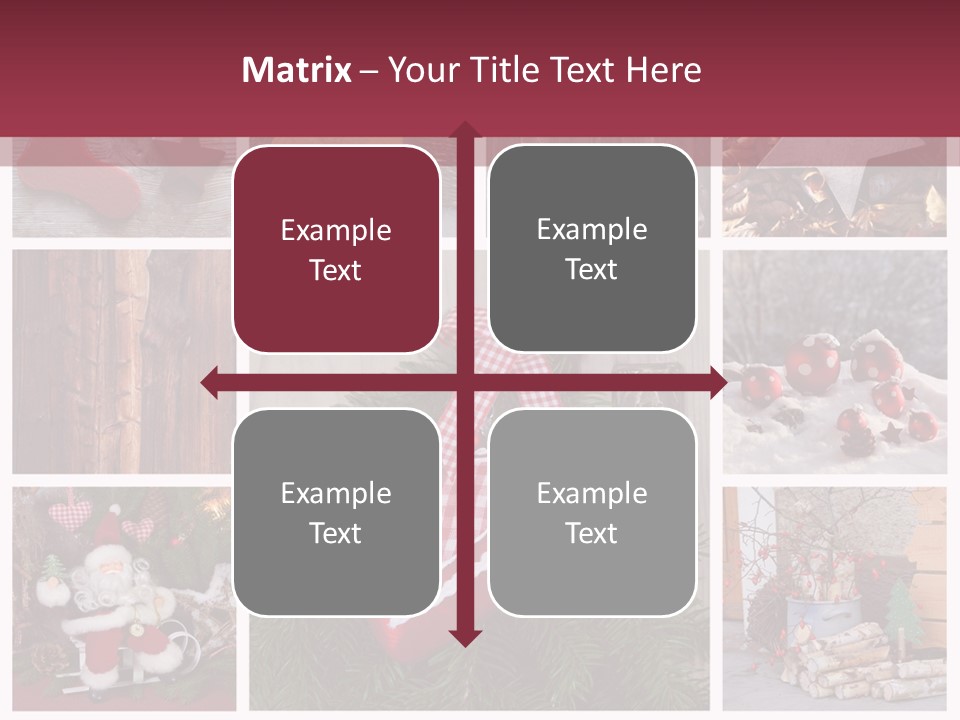 Weihnachtsmotive Elch Rot PowerPoint Template