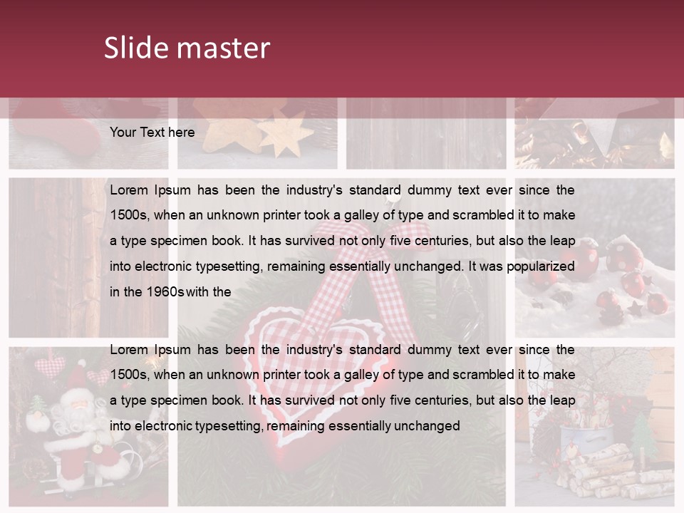 Weihnachtsmotive Elch Rot PowerPoint Template