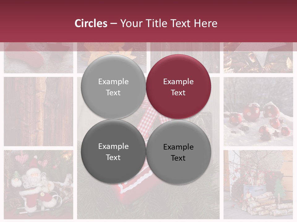 Weihnachtsmotive Elch Rot PowerPoint Template