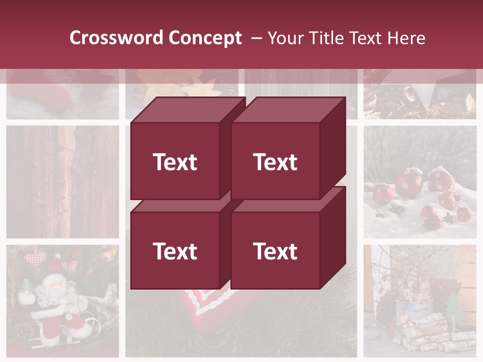 Weihnachtsmotive Elch Rot PowerPoint Template