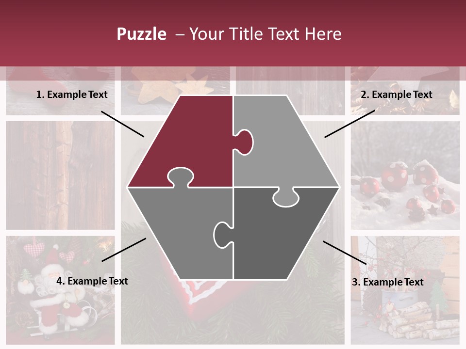 Weihnachtsmotive Elch Rot PowerPoint Template