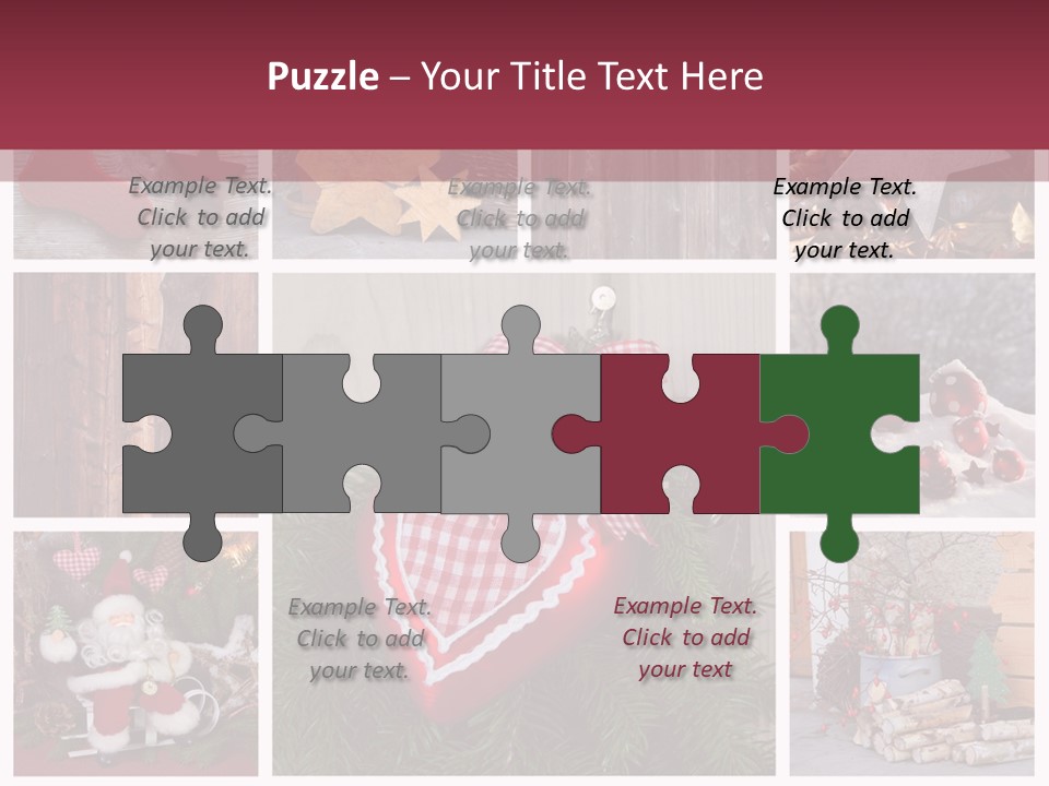 Weihnachtsmotive Elch Rot PowerPoint Template