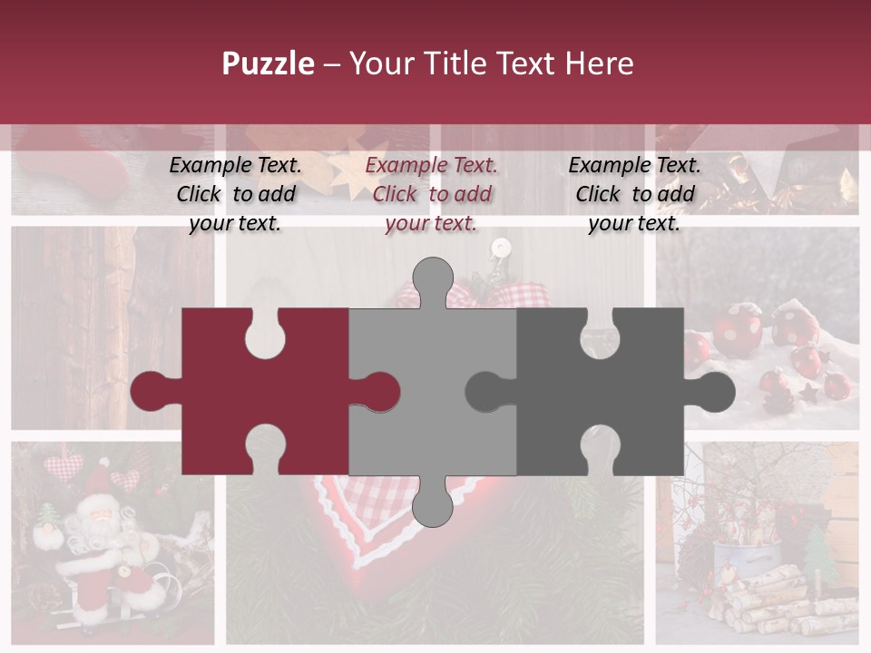 Weihnachtsmotive Elch Rot PowerPoint Template