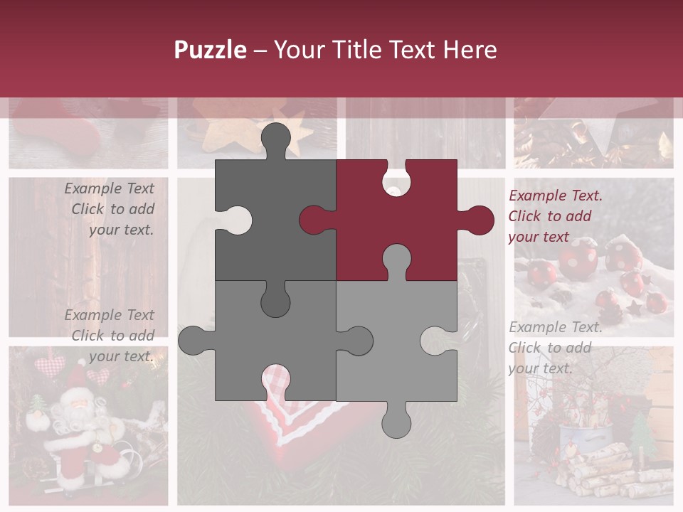 Weihnachtsmotive Elch Rot PowerPoint Template