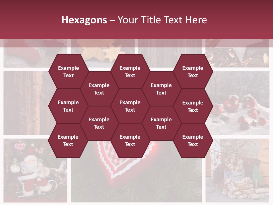 Weihnachtsmotive Elch Rot PowerPoint Template