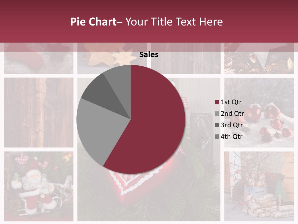 Weihnachtsmotive Elch Rot PowerPoint Template