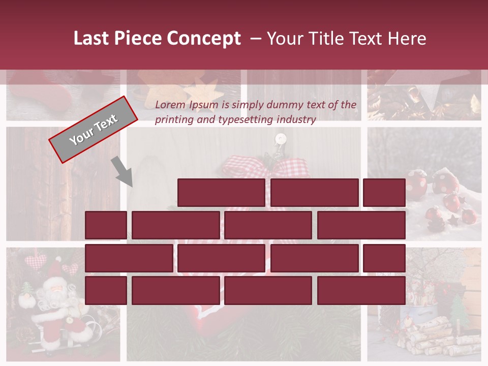 Weihnachtsmotive Elch Rot PowerPoint Template