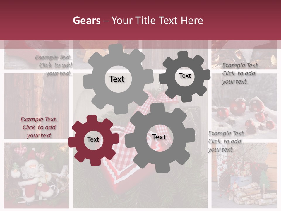 Weihnachtsmotive Elch Rot PowerPoint Template