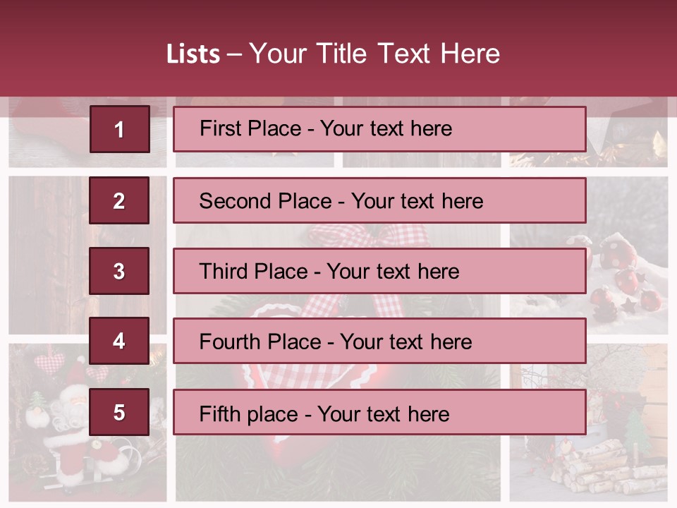 Weihnachtsmotive Elch Rot PowerPoint Template
