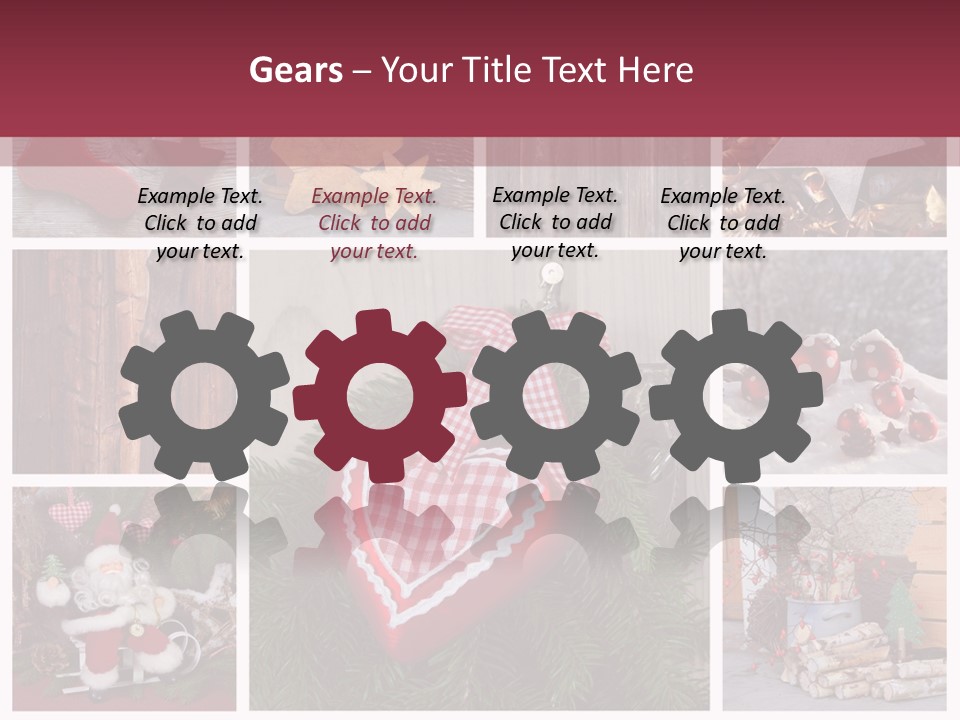 Weihnachtsmotive Elch Rot PowerPoint Template