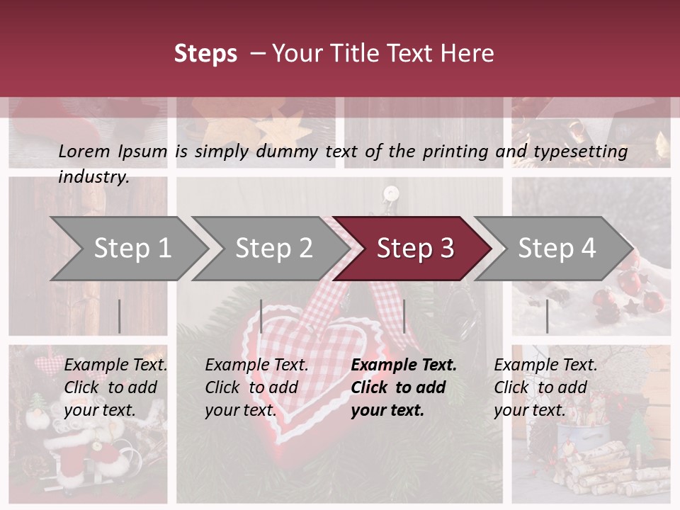 Weihnachtsmotive Elch Rot PowerPoint Template