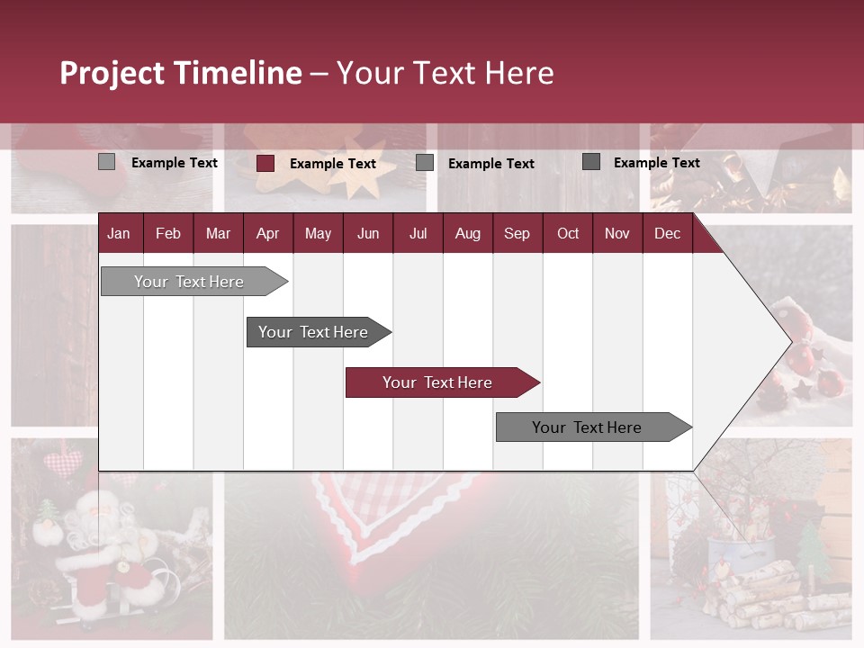 Weihnachtsmotive Elch Rot PowerPoint Template