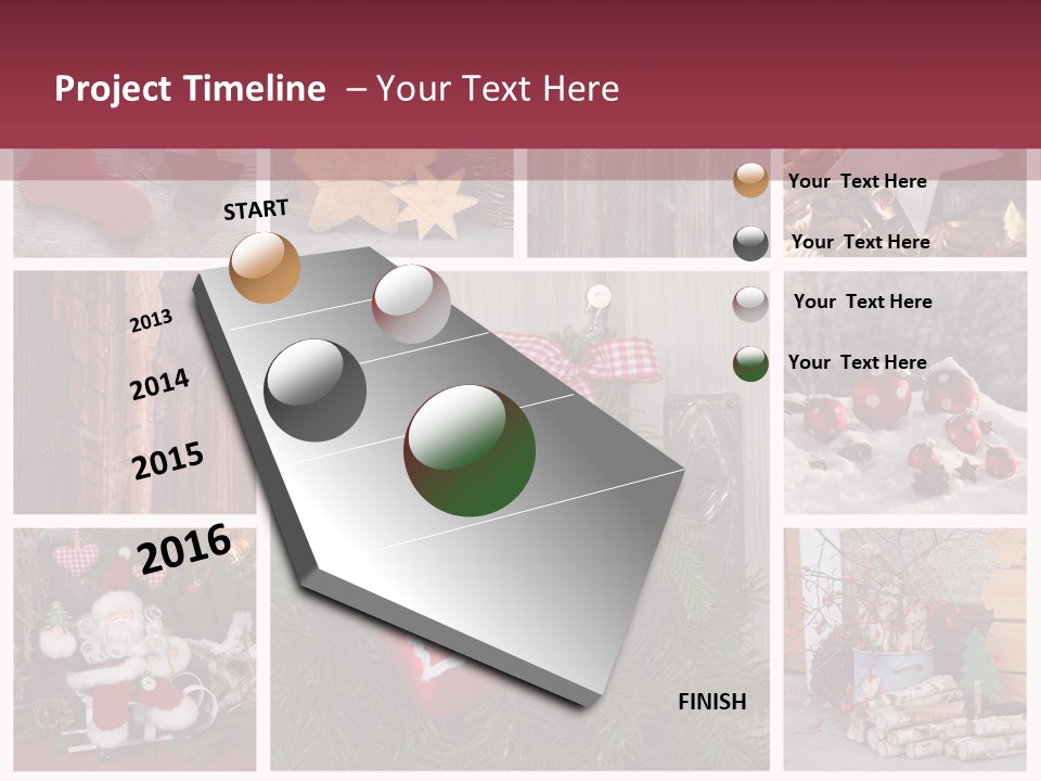 Weihnachtsmotive Elch Rot PowerPoint Template