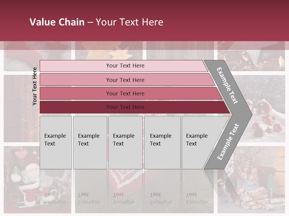 Weihnachtsmotive Elch Rot PowerPoint Template
