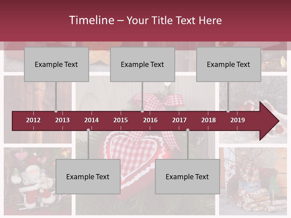 Weihnachtsmotive Elch Rot PowerPoint Template