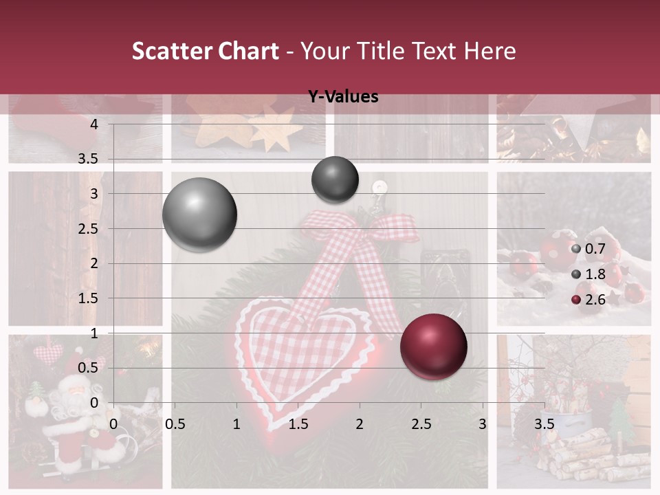 Weihnachtsmotive Elch Rot PowerPoint Template