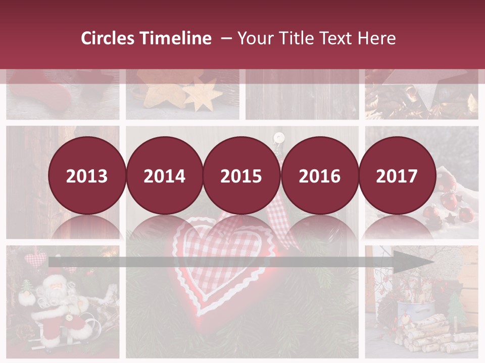 Weihnachtsmotive Elch Rot PowerPoint Template