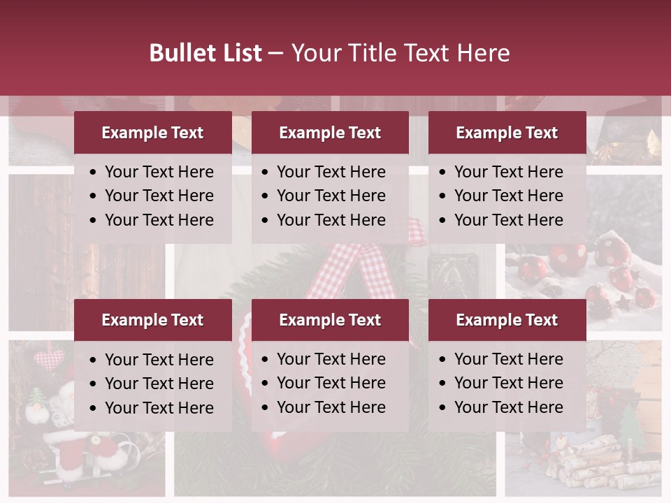 Weihnachtsmotive Elch Rot PowerPoint Template