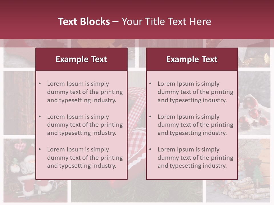 Weihnachtsmotive Elch Rot PowerPoint Template