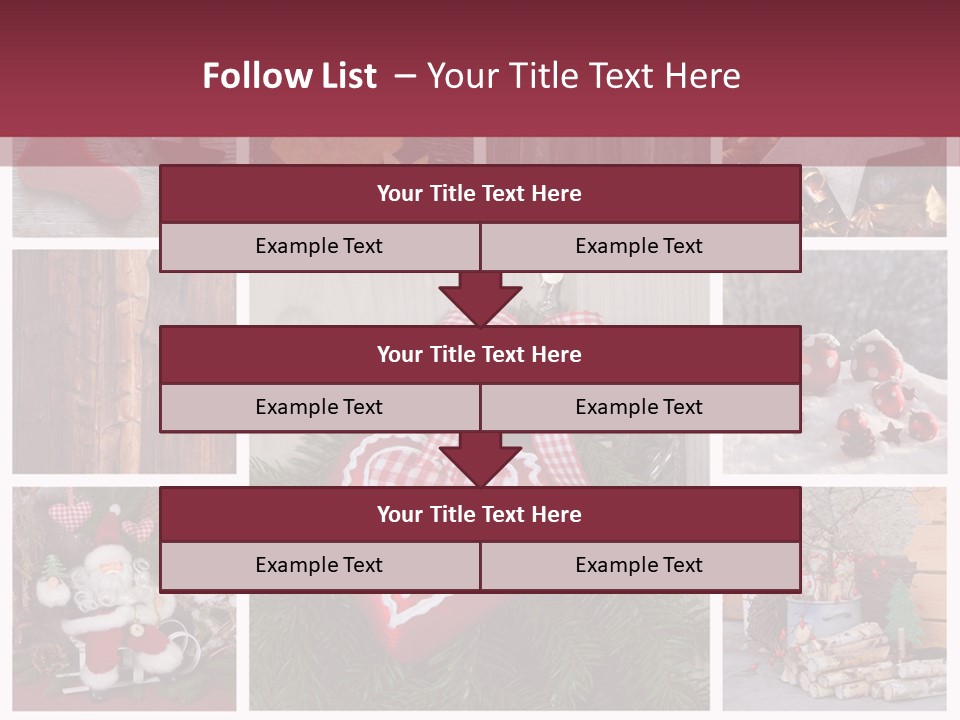 Weihnachtsmotive Elch Rot PowerPoint Template
