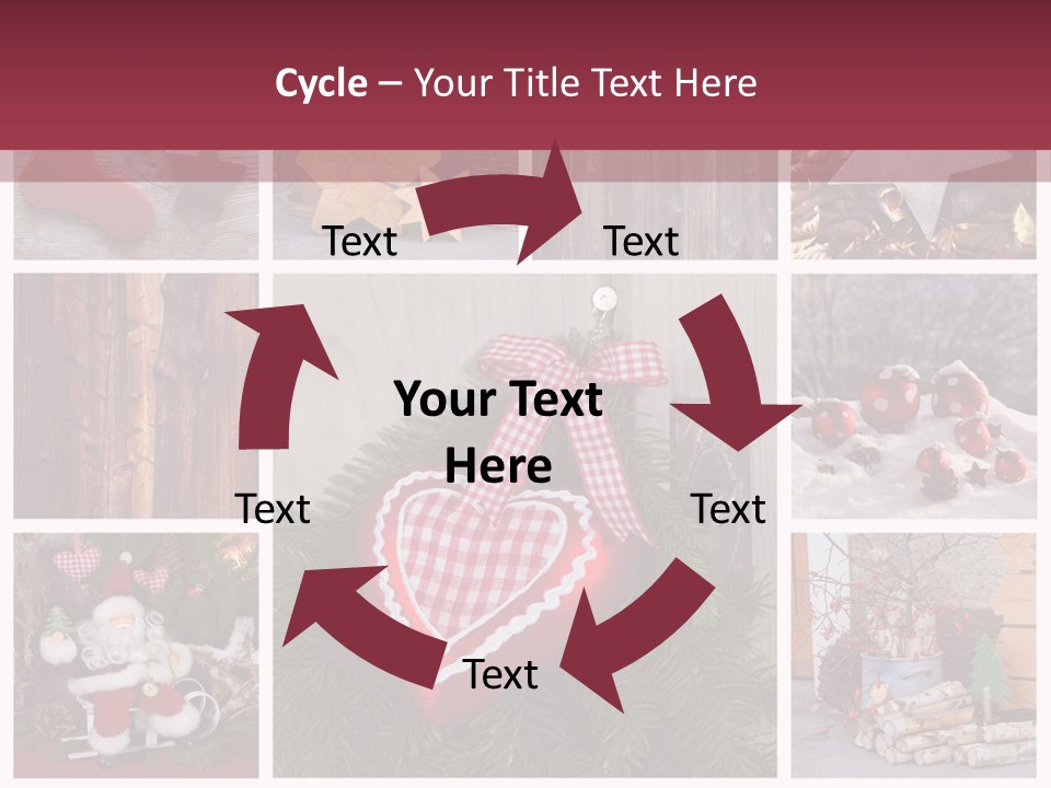 Weihnachtsmotive Elch Rot PowerPoint Template