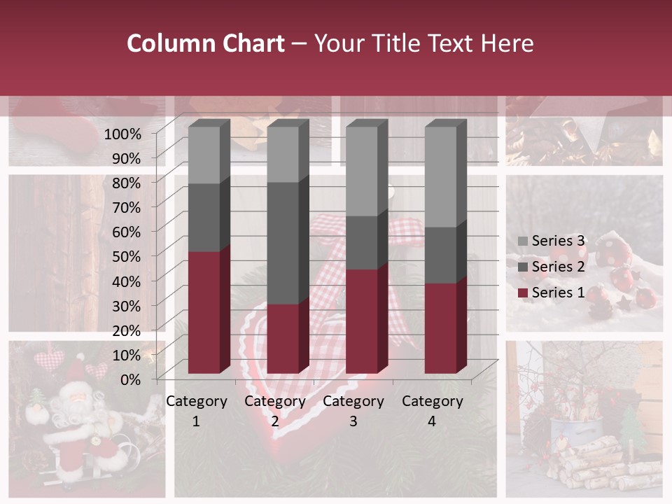 Weihnachtsmotive Elch Rot PowerPoint Template
