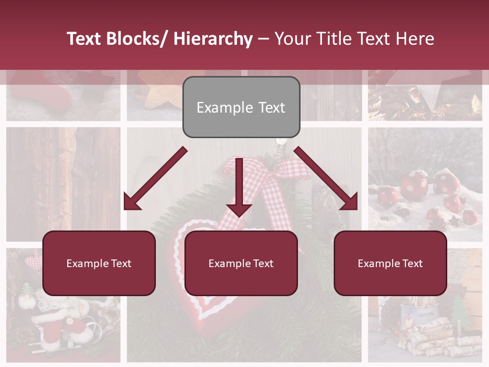 Weihnachtsmotive Elch Rot PowerPoint Template