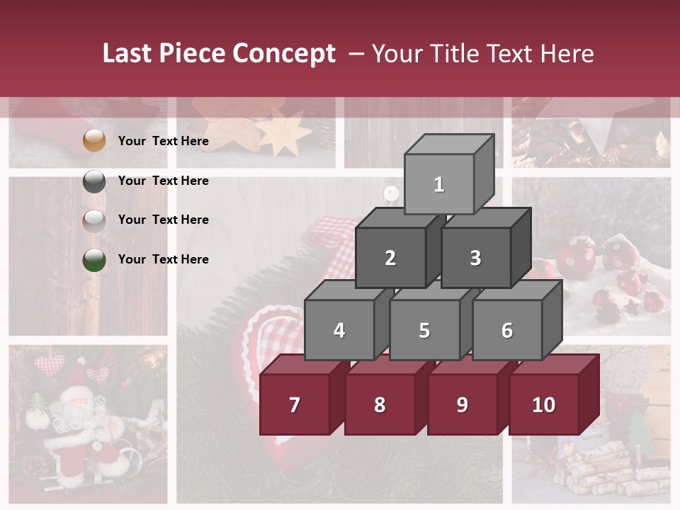 Weihnachtsmotive Elch Rot PowerPoint Template