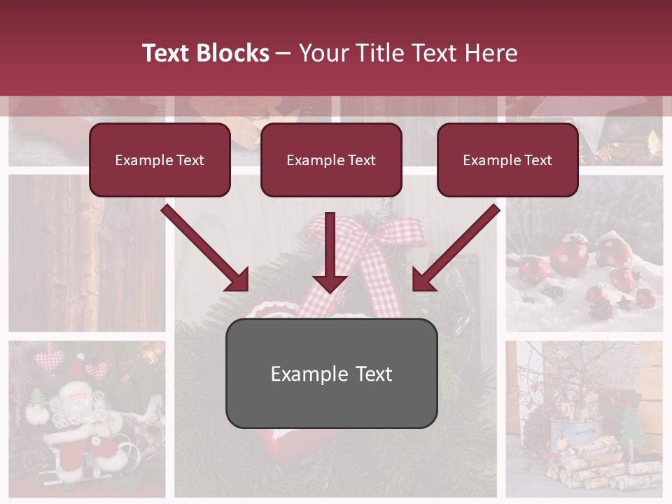 Weihnachtsmotive Elch Rot PowerPoint Template
