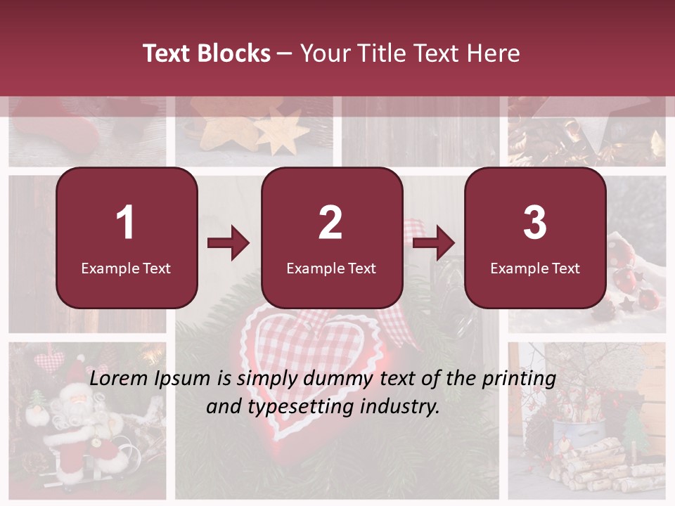 Weihnachtsmotive Elch Rot PowerPoint Template