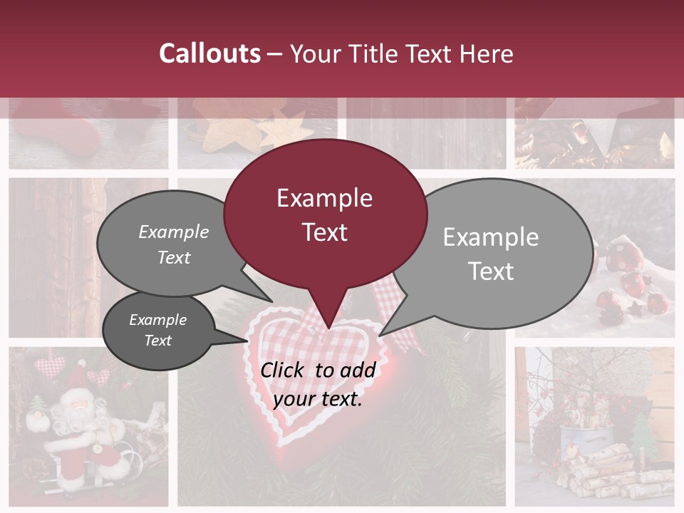 Weihnachtsmotive Elch Rot PowerPoint Template