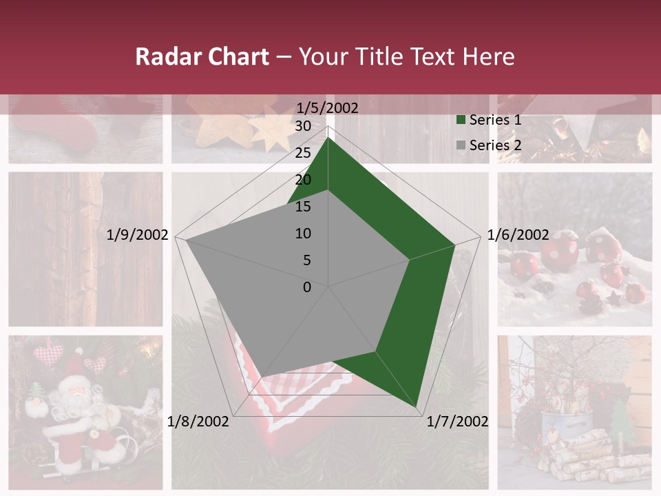 Weihnachtsmotive Elch Rot PowerPoint Template