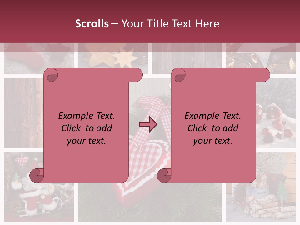 Weihnachtsmotive Elch Rot PowerPoint Template