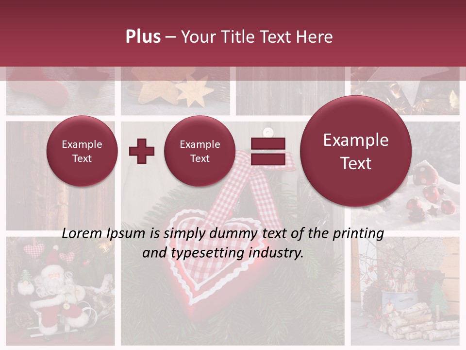 Weihnachtsmotive Elch Rot PowerPoint Template