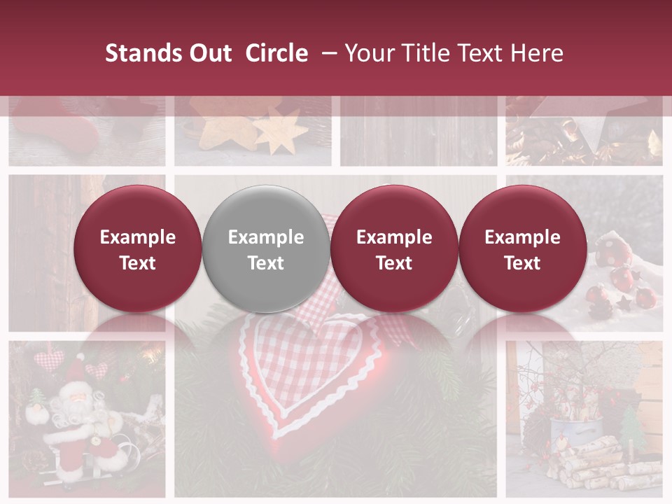 Weihnachtsmotive Elch Rot PowerPoint Template