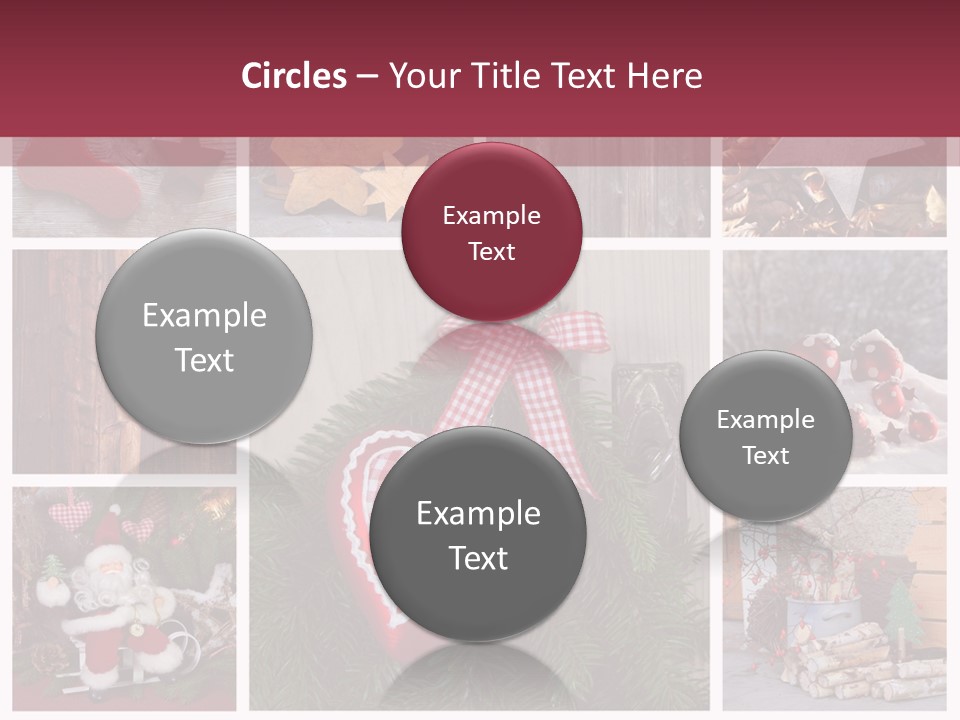 Weihnachtsmotive Elch Rot PowerPoint Template