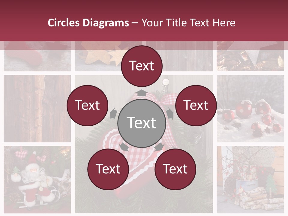 Weihnachtsmotive Elch Rot PowerPoint Template