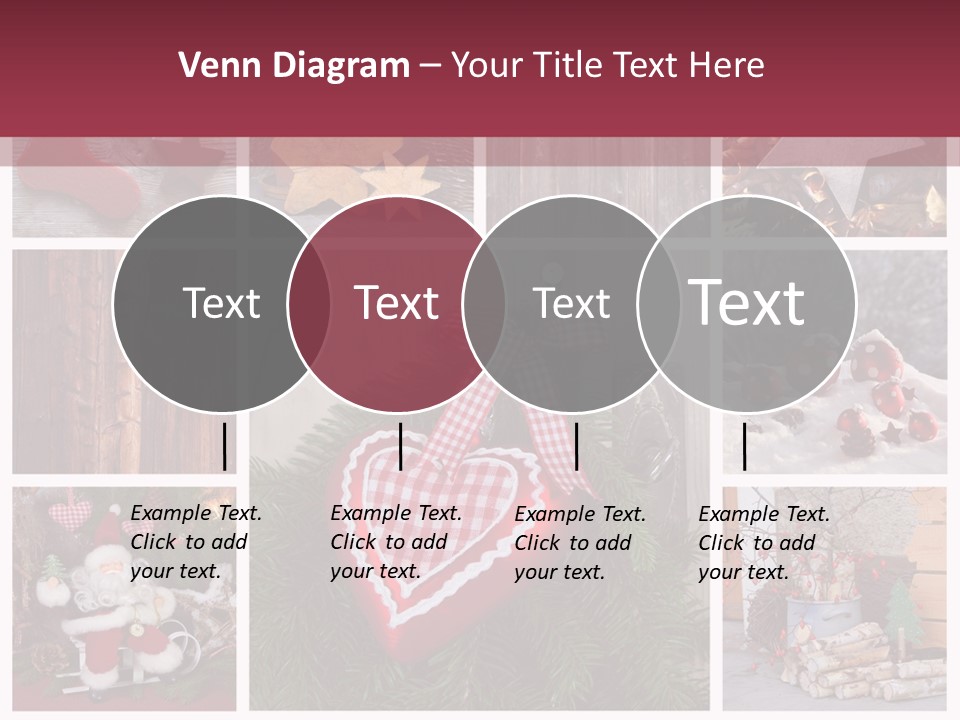 Weihnachtsmotive Elch Rot PowerPoint Template