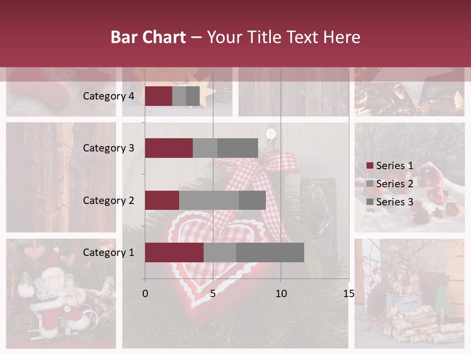 Weihnachtsmotive Elch Rot PowerPoint Template