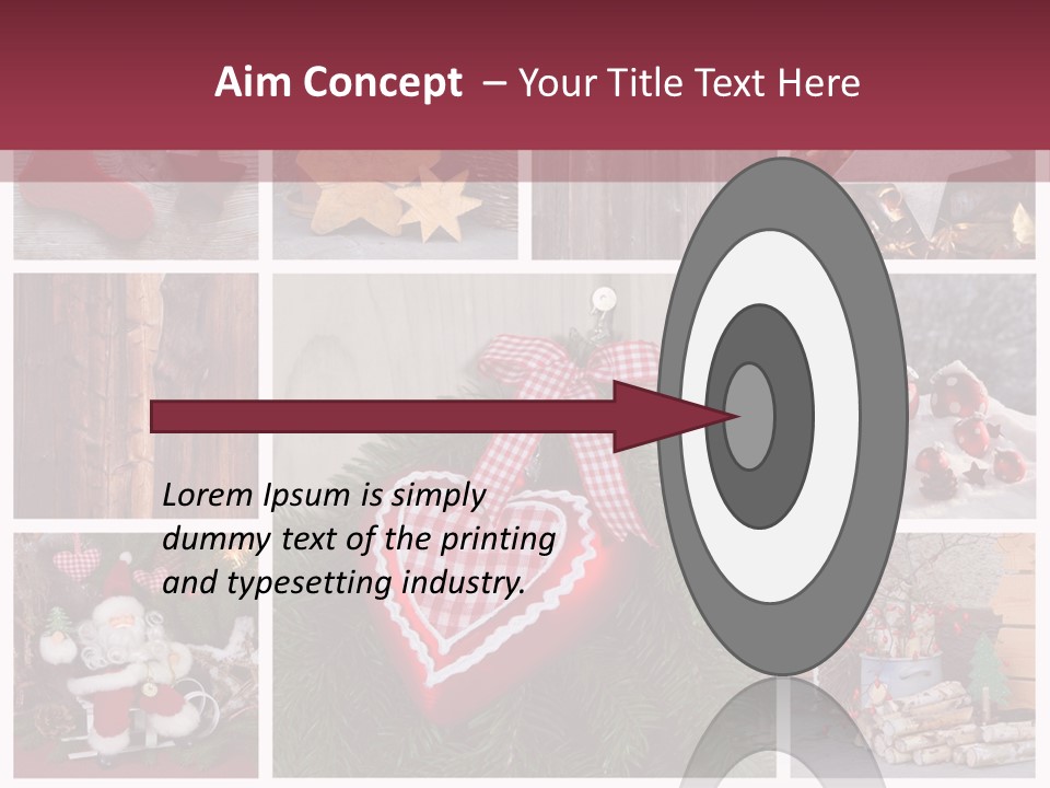 Weihnachtsmotive Elch Rot PowerPoint Template